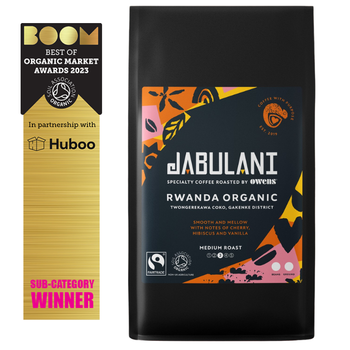 Jabulani Coffee Winner of Best Organic Coffee sub category BOOM Awards 2023