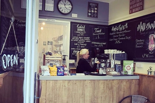 Lucy's Sandwich Shop selling Owens Organic & Fairtrade Coffee!