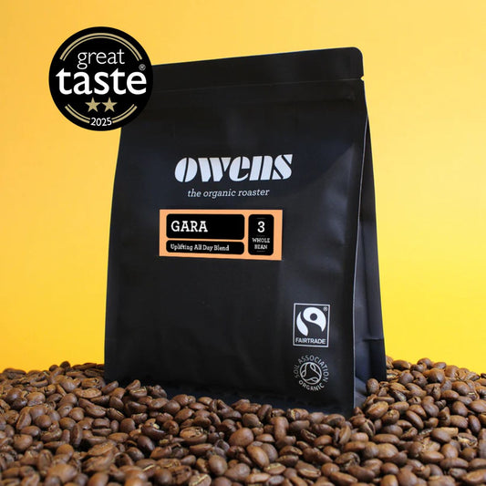 Gara organic Fairtrade coffee blend - 2 star great taste award winning orgnaic coffee blend 