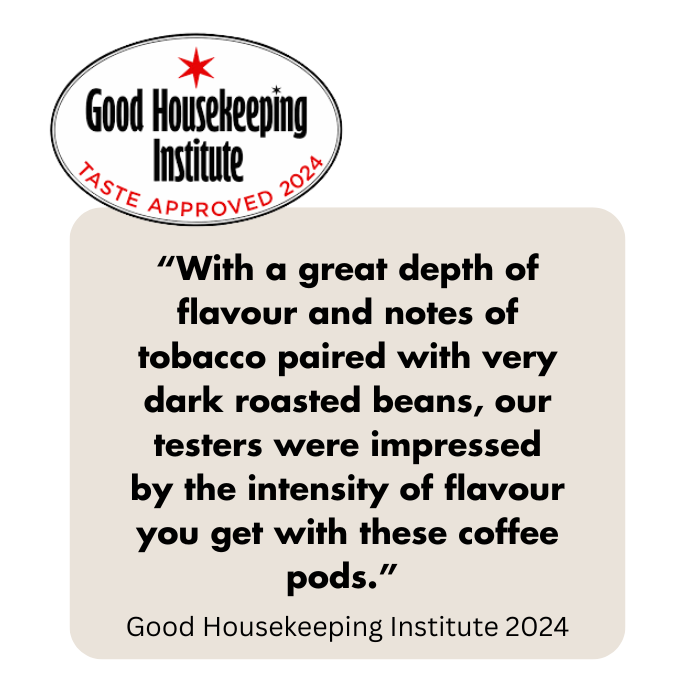 Good Housekeeping Institute Magazine Taste Approved Nespresso Coffee Pods Fairtrade Organic by Owens Organic Coffee