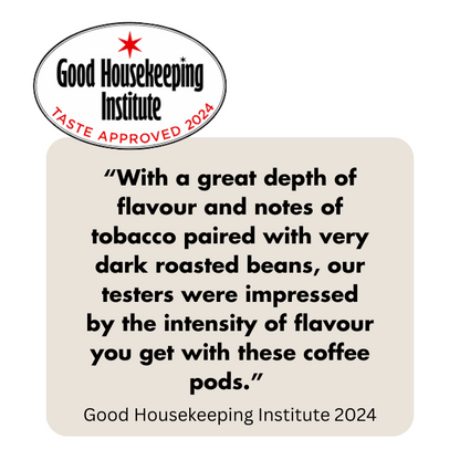 Good Housekeeping Institute Magazine Taste Approved Nespresso Coffee Pods Fairtrade Organic by Owens Organic Coffee