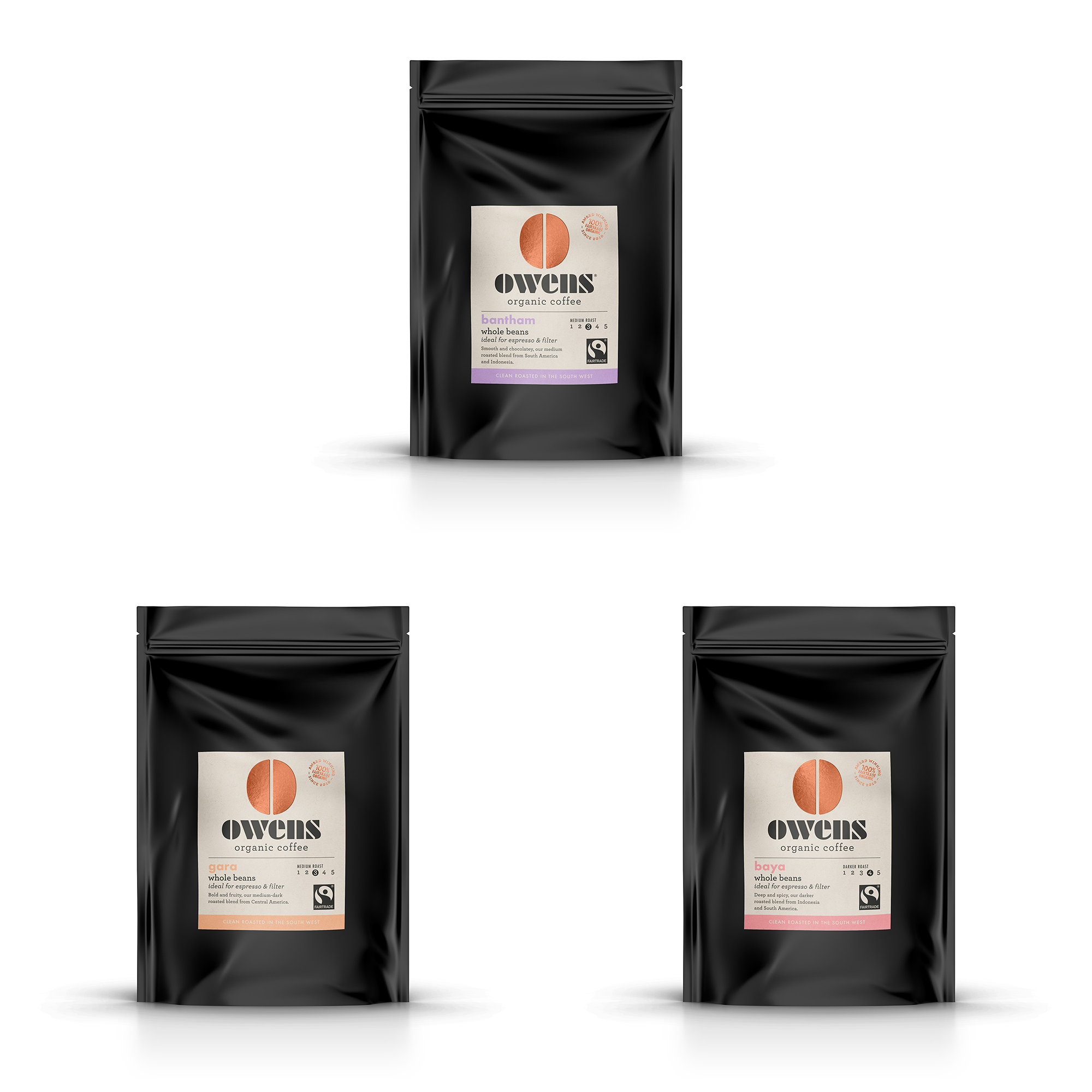 Owens Organic Fairtrade Coffee Discovery Pack  